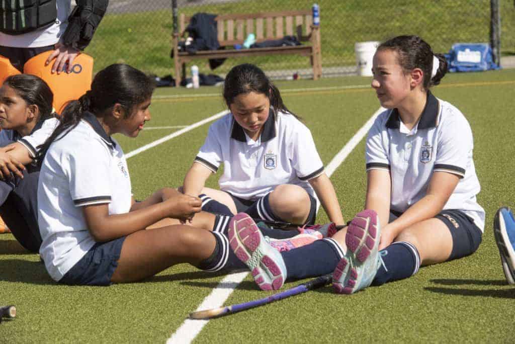 Students playing sport at Wheelers Hill Campus, Caulfield Grammar School