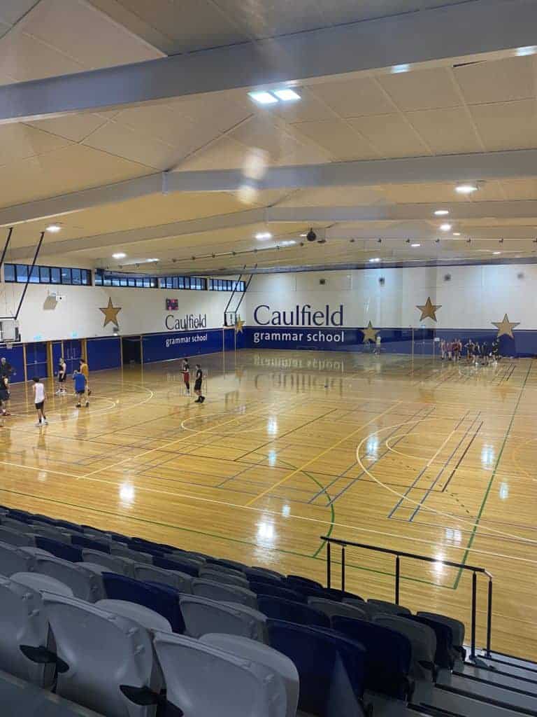 Indoor basketball courts at Caulfield Campus, Caulfield Grammar School.