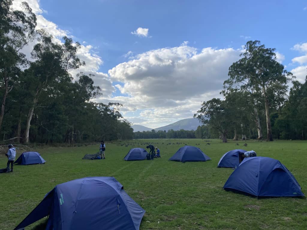 Students enjoy education outdoors while camping at Caulfield Grammar's Yarra Junction Campus