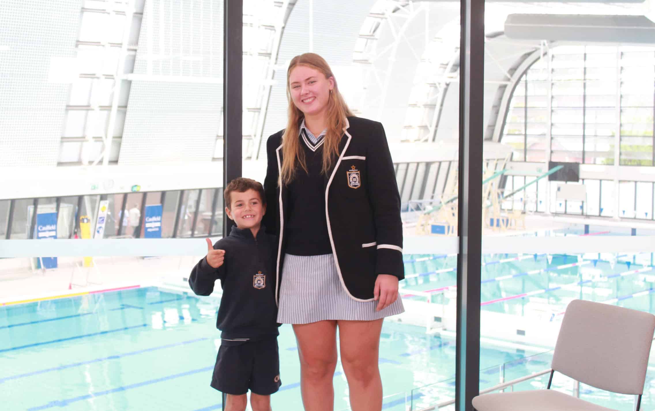 Caulfield Grammar School students Zac and Olive