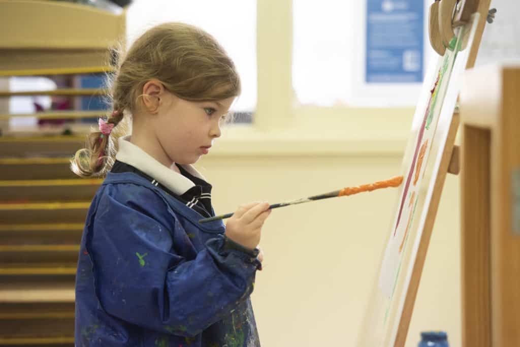 Junior School student at Malvern Campus painting 2022