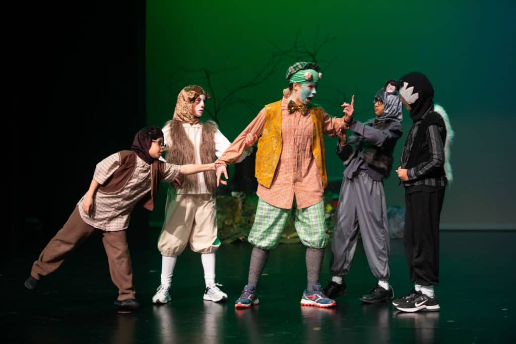 Primary School students performing in Wind in the Willows 2022