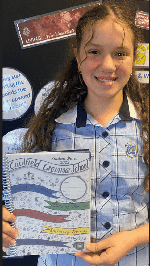 2022 School diary cover design winner Katerina
