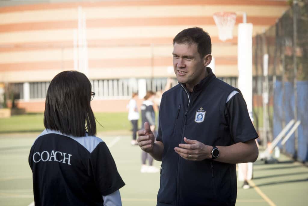 Sporting coach enjoying his career and day to day job at Caulfield Grammar