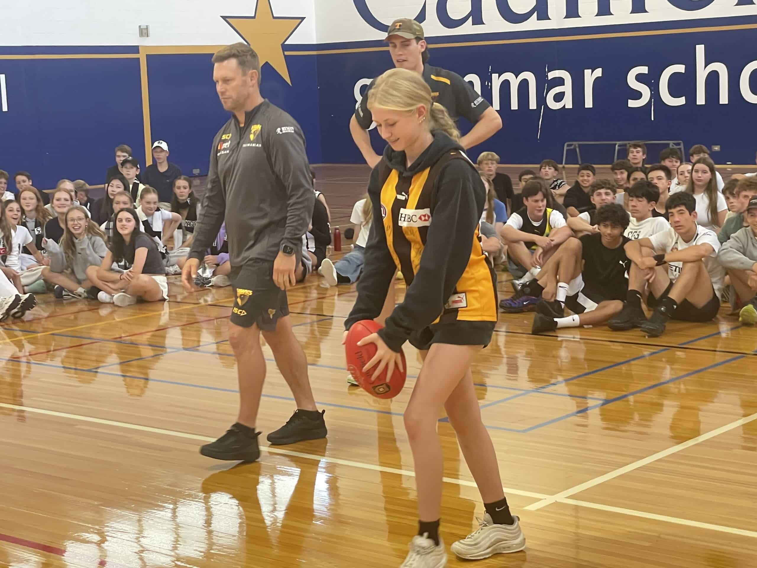 Caulfield Campus Footy Colours Day to support the Lighthouse Foundation 'Cut Out Youth Homeless' campaign