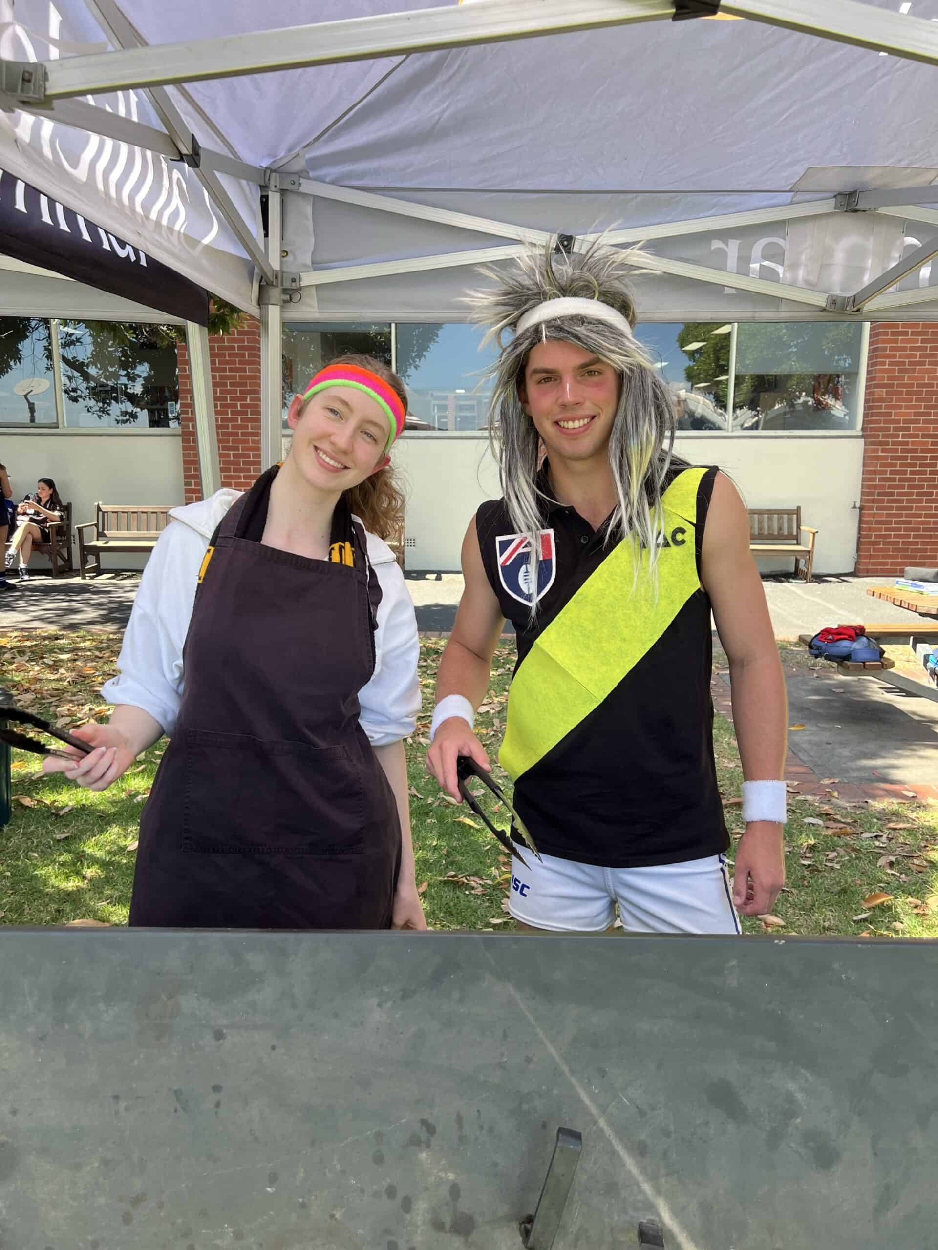 Caulfield Campus Footy Colours Day to support the Lighthouse Foundation 'Cut Out Youth Homeless' campaign