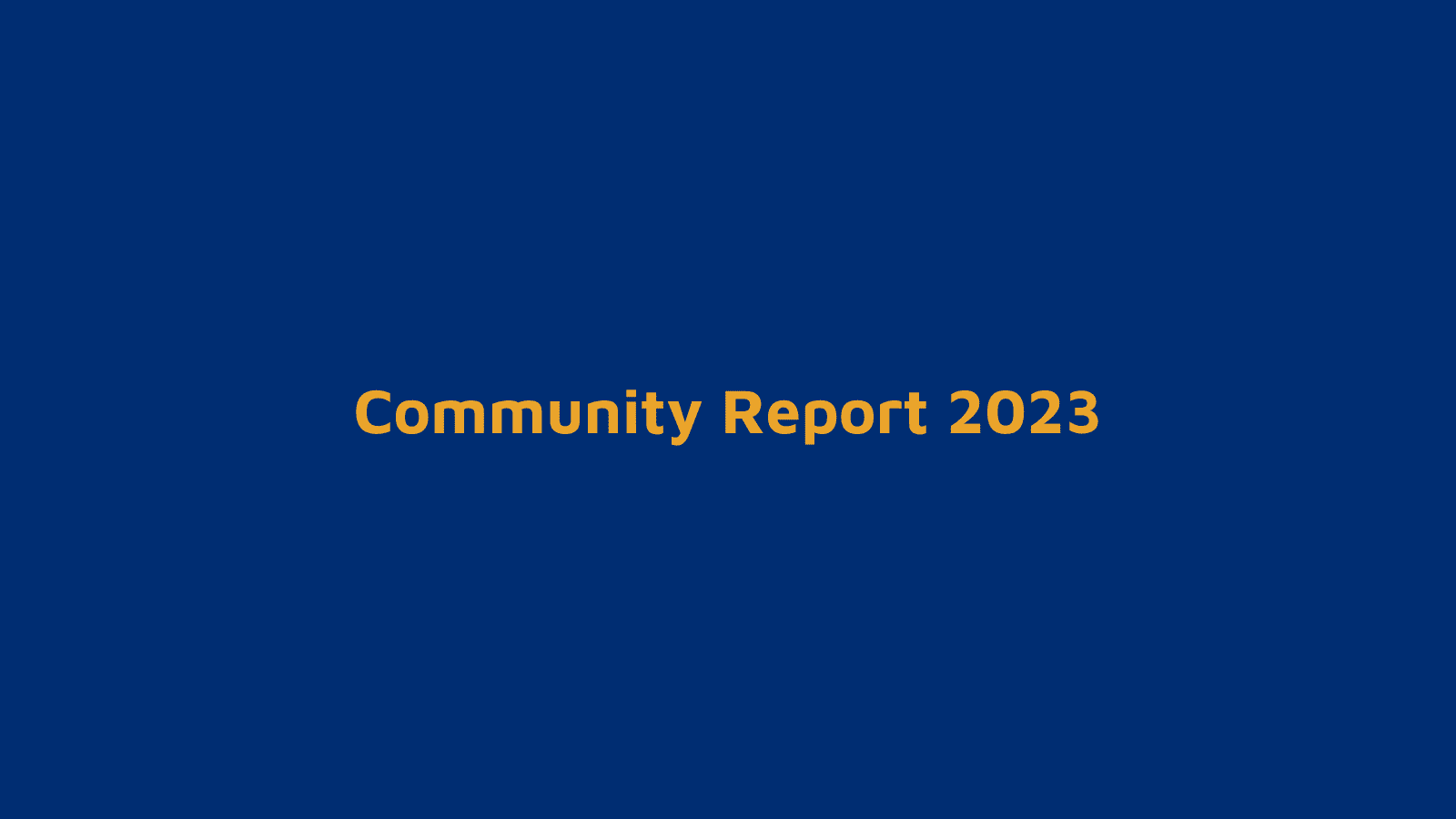 Community Report 2023